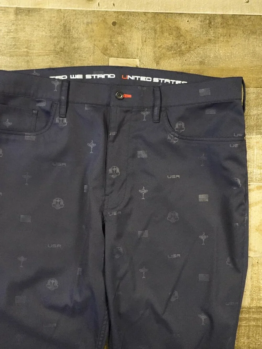 RLX Ralph Lauren USA Ryder Cup Pants Men’s 36x34 Navy Flag‎ Golf
